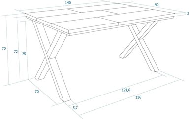 MESA RÚSTICA LEOPOLDO COLOR NEGRO/DUNA TU MESITA - 3