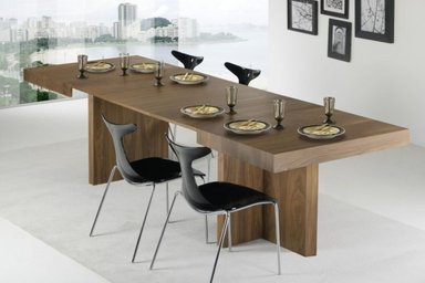 MESA DE COMEDOR CONTEMPORÁNEA COLUCCI MARRÓN 200CM