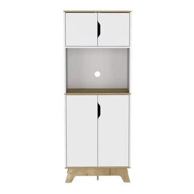 ALACENA MULTIUSOS MARIETA 4 PUERTAS COLOR BLANCO/DUNA TU MESITA - 3