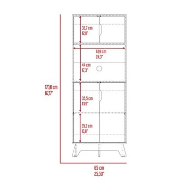 ALACENA MULTIUSOS MARIETA 4 PUERTAS COLOR BLANCO/DUNA TU MESITA - 5