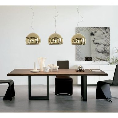 MESA DE COMEDOR CONTEMPORÁNEA MAKA MARRÓN-NEGRO 200CM