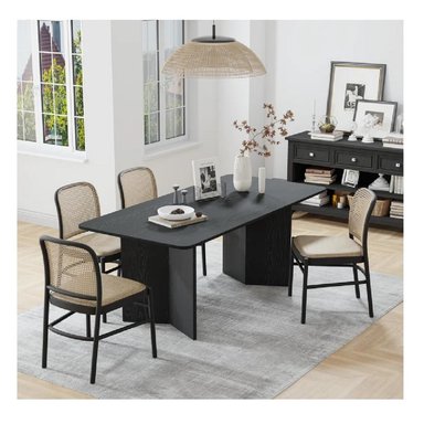 MESA DE COMEDOR TU MESITA MÁLAGA COLOR NEGRO - 2
