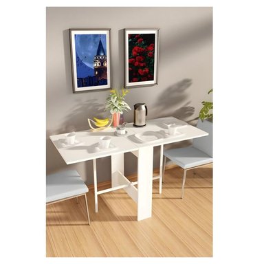 MESA DE COMEDOR PLEGABLE TU MESITA GINA COLOR BLANCO