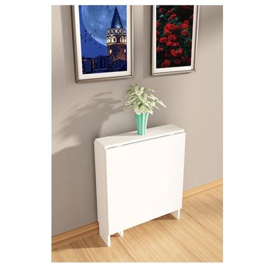 MESA DE COMEDOR PLEGABLE TU MESITA GINA COLOR BLANCO - 2