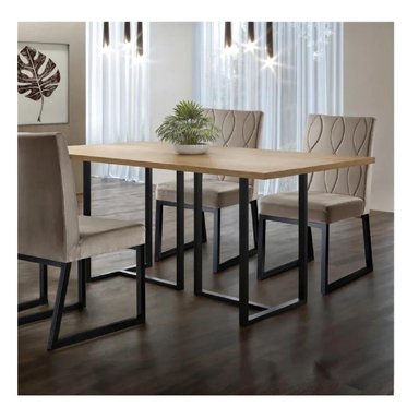 MESA DE COMEDOR MODERNA TU MESITA KENDRA COLOR MARRÓN/NEGRO