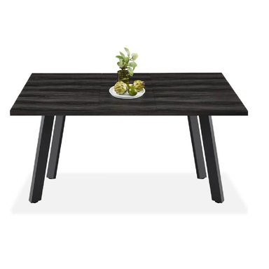 MESA DE COMEDOR CLÁSICA TU MESITA MARÍN COLOR NEGRO RÚSTICO