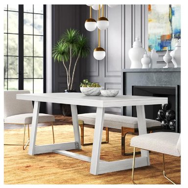 MESA DE COMEDOR CLÁSICA TU MESITA COLLINS COLOR BLANCO