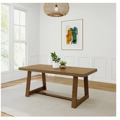 MESA DE COMEDOR CLÁSICA TU MESITA COLLINS COLOR MARRÓN CLARO