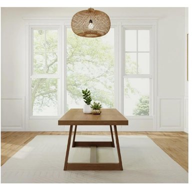 MESA DE COMEDOR CLÁSICA TU MESITA COLLINS COLOR MARRÓN CLARO - 2