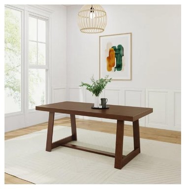 MESA DE COMEDOR CLÁSICA TU MESITA COLLINS COLOR MARRÓN OSCURO