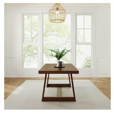MESA DE COMEDOR CLÁSICA TU MESITA COLLINS COLOR MARRÓN OSCURO - 2