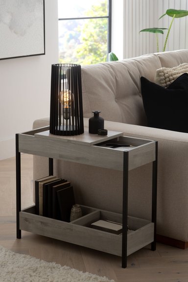 MESA LATERAL MINIMALISTA JOAN COLOR CENIZA TU MESITA - 3