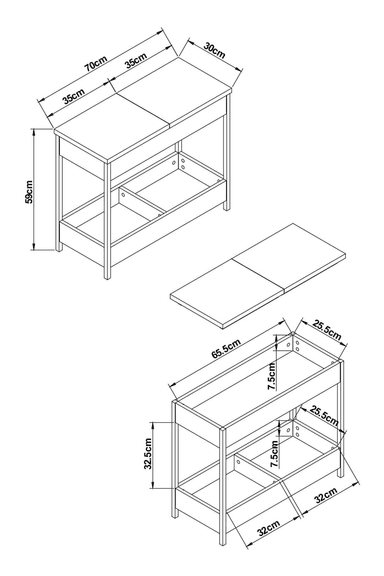 MESA LATERAL MINIMALISTA JOAN COLOR CENIZA TU MESITA - 5