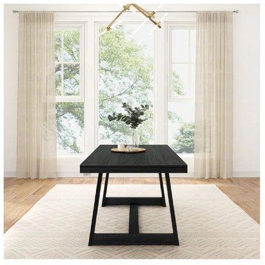 MESA DE COMEDOR CLÁSICA TU MESITA COLLINS COLOR NEGRO