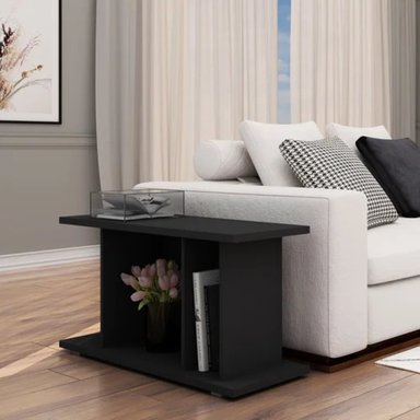 MESA LATERAL MODERNA ISA NEGRO - 1