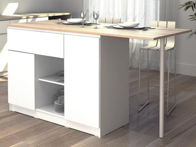 ISLA DE COCINA MODERNA RINALDI 2 PUERTAS 1 CAJÓN TU MESITA - 1