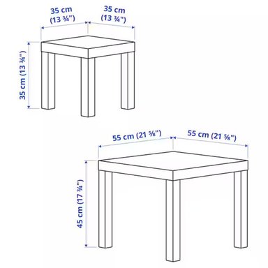 SET DE 2 MESAS AUXILIARES MINIMALISTAS BIBÉI BLANCO - 4