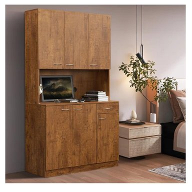 MUEBLE DE COCINA MARYLIN TU MESITA MELAMINA 18MM 6 PUERTA 1 CAJÓN MARRÓN