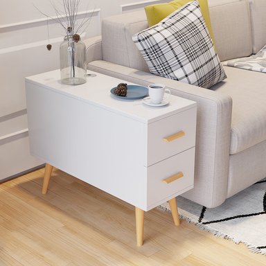 MESA LATERAL VINTAGE QORI BLANCO - 1