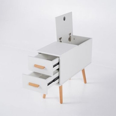 MESA LATERAL VINTAGE QORI BLANCO - 3