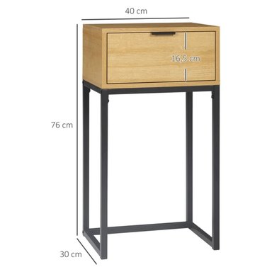 MESA AUXILIAR TUMI COLOR MADERA 1 CAJÓN TU MESITA - 3