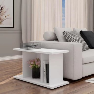MESA LATERAL MODERNA ISA BLANCO