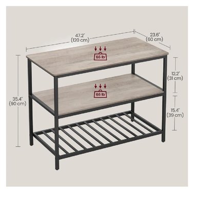 MUEBLE AUXILIAR DE COCINA MULTIUSOS TU MESITA VINCENT COLOR GRIS - 3