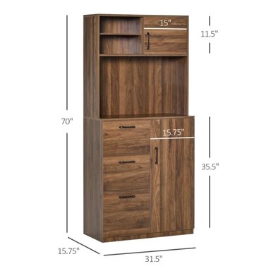 MUEBLE PARA MICROONDAS ROSMAN COLOR MARRÓN TU MESITA - 3