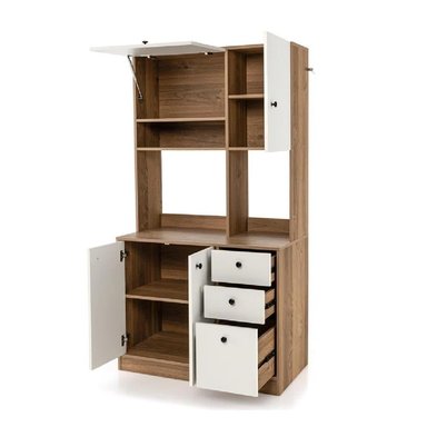 MUEBLE DE COCINA TU MESITA FERNET MELAMINA 18MM BLANCO/ROBLE 4 PUERTAS 3 CAJONES - 2
