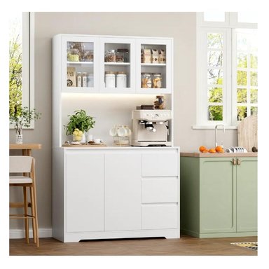 ALACENA MODERNA DE COCINA TU MESITA MICHELL EN MELAMINA 18MM COLOR BLANCO