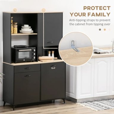 MUEBLE DE COCINA MODERNO KENIA COLOR NEGRO TU MESITA - 4