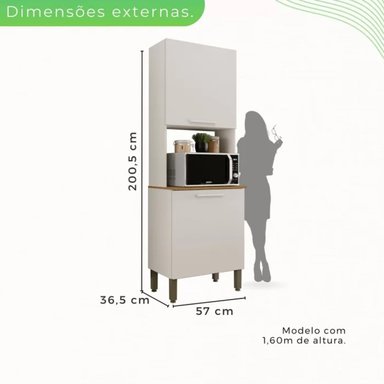 MUEBLE PARA MICROONDAS ARES COLOR BLANCO 2 PUERTAS TU MESITA - 3