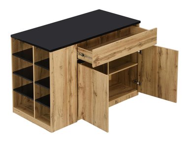 ISLA CENTRAL PARA COCINA MEILIN COLOR MARRÓN/NEGRO TU MESITA - 4