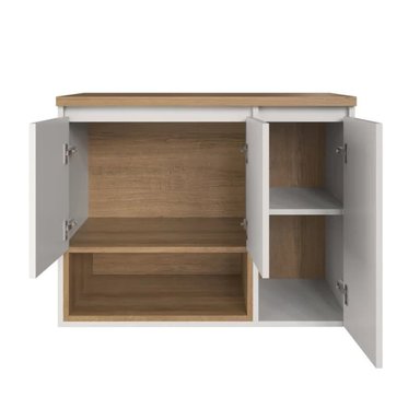 MUEBLE DE BAÑO FLOTANTE LUISA COLOR BLANCO/DUNA 3 PUERTAS TU MESITA - 2