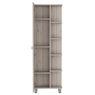 MUEBLE AUXILIAR DE BAÑO MULTIUSOS PUKAS COLOR CENIZA TU MESITA - 3