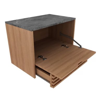 GABINETE PARA BAÑO ROSALÍ COLOR MARRÓN/GRIS 1 CAJÓN 1 PUERTA TU MESITA - 3