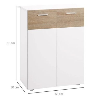 MUEBLE PARA BAÑO STEVE MULTIUSOS COLOR BLANCO/ROBLE 2 PUERTAS TU MESITA - 3