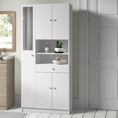 MUEBLE ORGANIZADOR DE BAÑO CON ESPEJO ALTO 180CM