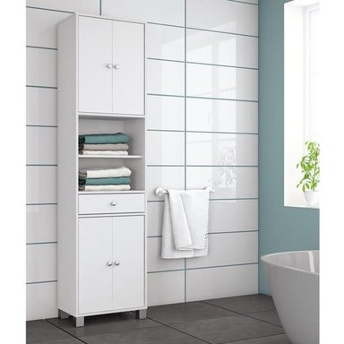 MUEBLE VERTICAL DE BAÑO AMADEUS COLOR BLANCO TU MESITA