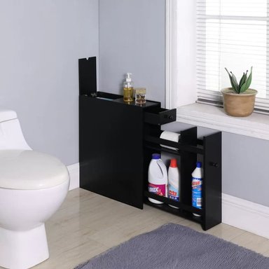 MUEBLE DE BAÑO PRÁCTICO JEREMY COLOR NEGRO TU MESITA - 2