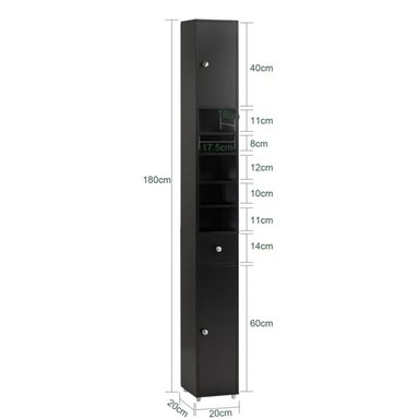 MUEBLE AUXILIAR DE BAÑO ROSSY COLOR NEGRO TU MESITA - 3