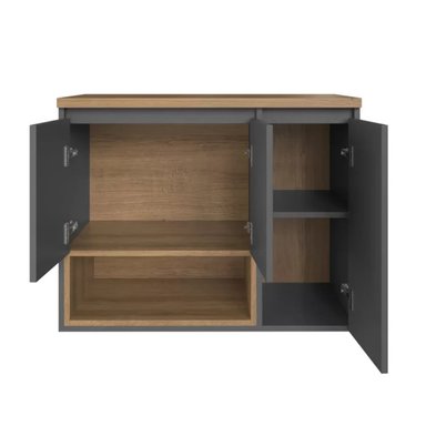 MUEBLE DE BAÑO FLOTANTE LUISA COLOR NEGRO/DUNA 3 PUERTAS TU MESITA - 2