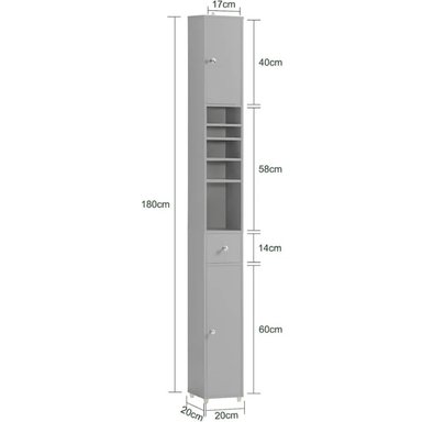 MUEBLE AUXILIAR DE BAÑO ROSSY COLOR GRIS TU MESITA - 4