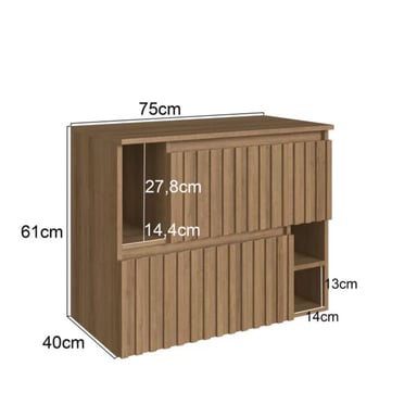 MUEBLE MODERNO DE BAÑO IVÁN COLOR MARRÓN 2 PUERTAS TU MESITA - 3