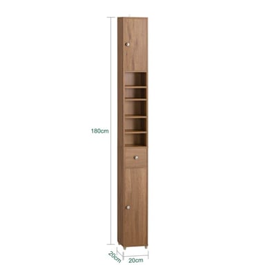 MUEBLE AUXILIAR DE BAÑO ROSSY COLOR MARRÓN TU MESITA - 3
