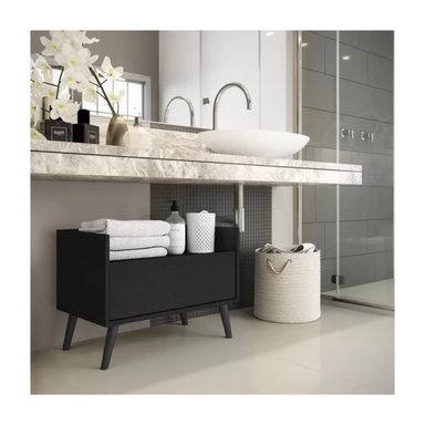 MUEBLE DE BAÑO STELLA COLOR NEGRO 1 CAJÓN TU MESITA