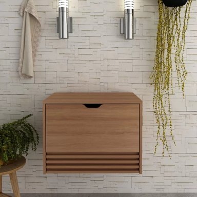GABINETE PARA BAÑO ROSALÍ COLOR MARRÓN 1 CAJÓN 1 PUERTA TU MESITA