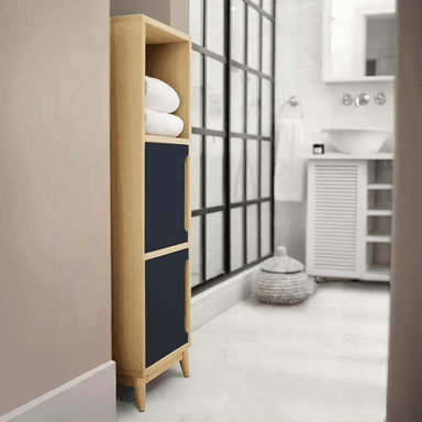 MUEBLE PARA BAÑO MULTIUSOS LIAM COLOR DUNA/PLOMO TU MESITA