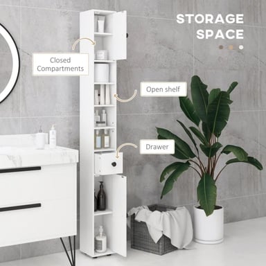 MUEBLE AUXILIAR DE BAÑO JESSY COLOR BLANCO TU MESITA - 2