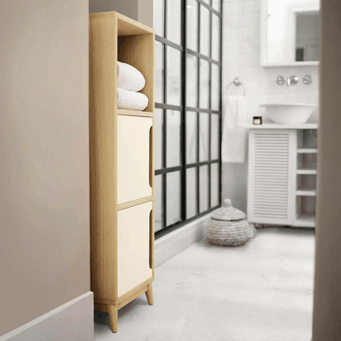 MUEBLE PARA BAÑO MULTIUSOS LIAM COLOR DUNA/BLANCO TU MESITA